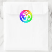 Sticker Rond Om Rainbow (Sac)