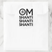 Sticker Rond Om Shanti (Sac)