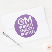 Sticker Rond Om Shanti (Enveloppe)