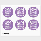 Sticker Rond Om Shanti (Feuille)