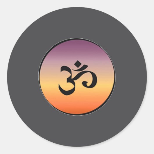 Sticker Rond Om Symbol _1  (Devant)