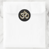 Sticker Rond Om Symbole with "Diamond" Stones (Sac)