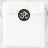 Sticker Rond Om Symbole with "Diamond" Stones (Sac)