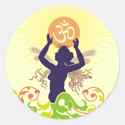 Sticker Rond Om Vandana : Adoration (Devant)