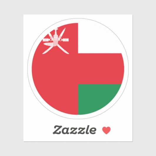 Sticker rond Oman (Feuille)