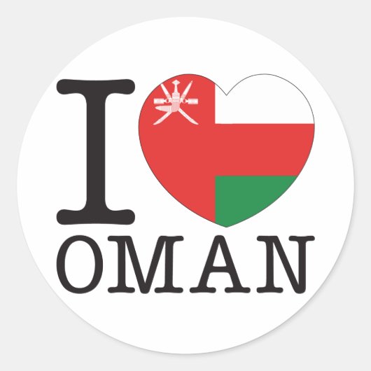 Sticker Rond Oman Love v2 (Devant)