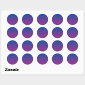 Sticker Rond Ombre bleu foncé et violet (Feuille)