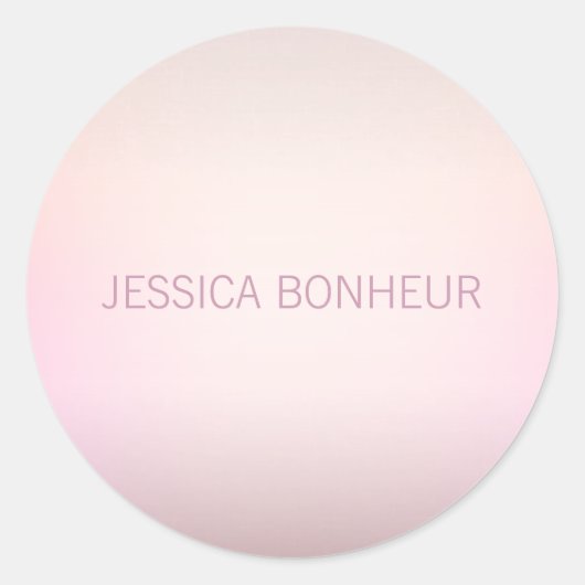 Sticker Rond Ombre de fond de couleurs douces (Devant)