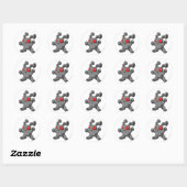 Sticker Rond Ombre de Grundo (Feuille)