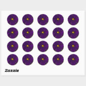 Sticker Rond Ombre de minuit (Feuille)