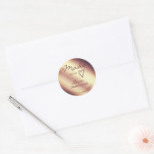 Sticker Rond Ombre de prune violette faite avec l'amour Nom du  (Enveloppe)