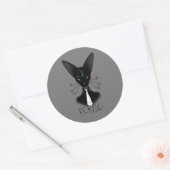 Sticker Rond Ombre : Le Hitcat urbain (Enveloppe)