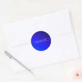 Sticker Rond Ombre moderne Bleu Clair et Violet (Enveloppe)