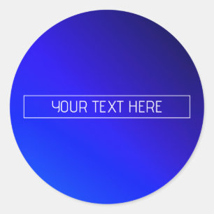 Sticker Rond Ombre moderne Bleu Clair et Violet