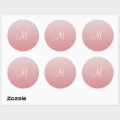 Sticker Rond Ombre rose (Feuille)