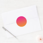Sticker Rond Ombre rose et orange (Enveloppe)