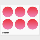 Sticker Rond Ombre rouge et rose (Feuille)