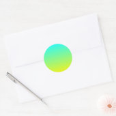 Sticker Rond ombre trendy citron jaune citron vert turquoise (Enveloppe)