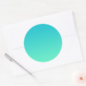 Sticker Rond Ombre Turquoise (Enveloppe)