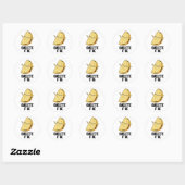 Sticker Rond Ome-lette It Be Funny Omelet Pun (Feuille)