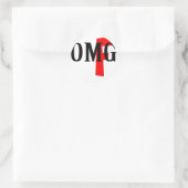 Sticker Rond omg (Sac)