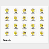 Sticker Rond OMG Citrusy Funny Fruit Citrus Pun (Feuille)