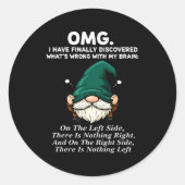 Sticker Rond Omg I Have Finally Discovered What's Wrong With My (Devant)