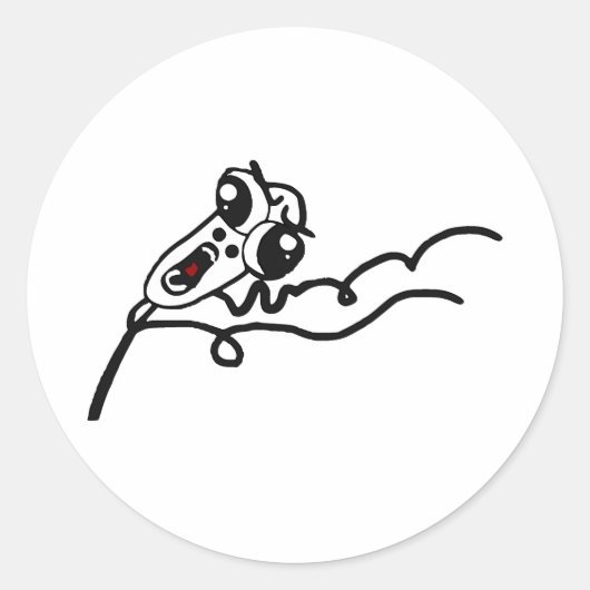 Sticker Rond OMG RUN Scared Rage Face Comic Meme (Devant)