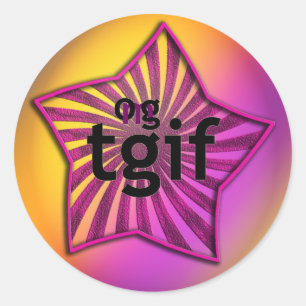 Sticker Rond OMG ! tgif