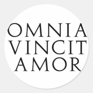 Sticker Rond Omnia Vincit Amor
