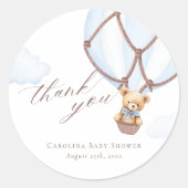 Sticker Rond On Peut Attendre ! Merci à balais à air chaud (Devant)