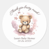 Sticker Rond On Peut Attendre Rapidement Pastel Pink Favker Sti (Devant)