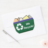 Sticker Rond On Recycle ! (Enveloppe)
