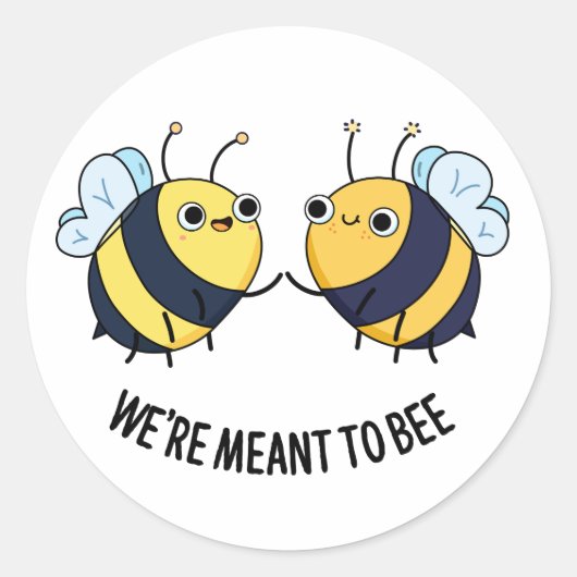 Sticker Rond On veut être amusant jeu d'abeilles (Devant)