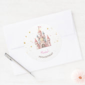 Sticker Rond Once upon a time, Princess Birthday (Enveloppe)