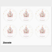 Sticker Rond Once upon a time, Princess Birthday (Feuille)