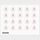 Sticker Rond Once upon a time, Princess castle thank you (Feuille)