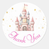 Sticker Rond Once upon a time, Princess castle thank you (Devant)