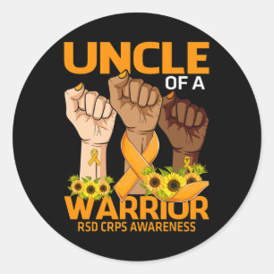 Sticker Rond Oncle de la main d'un guerrier RSD sensibilisation