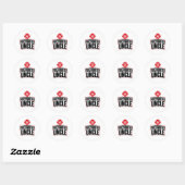 Sticker Rond Oncle pompier (Feuille)