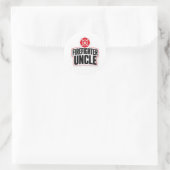 Sticker Rond Oncle pompier (Sac)