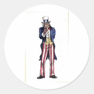 Sticker Rond Oncle Sam