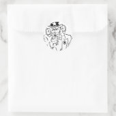 Sticker Rond Oncle Sam (Sac)