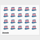 Sticker Rond Oncle Sam Casquette (Feuille)
