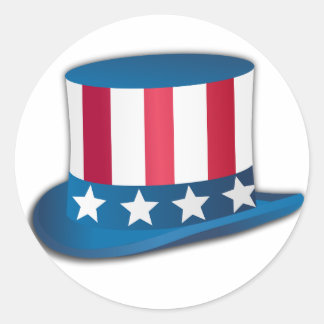 Sticker Rond Oncle Sam Casquette