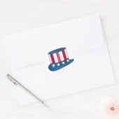 Sticker Rond Oncle Sam Casquette (Enveloppe)