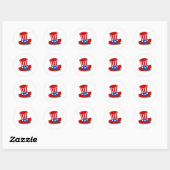 Sticker Rond Oncle Sam Casquette (Feuille)