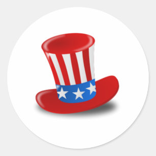 Sticker Rond Oncle Sam Casquette