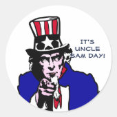 Sticker Rond Oncle Sam Day (Devant)