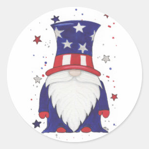 Sticker Rond Oncle Sam Gnome
